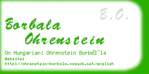 borbala ohrenstein business card